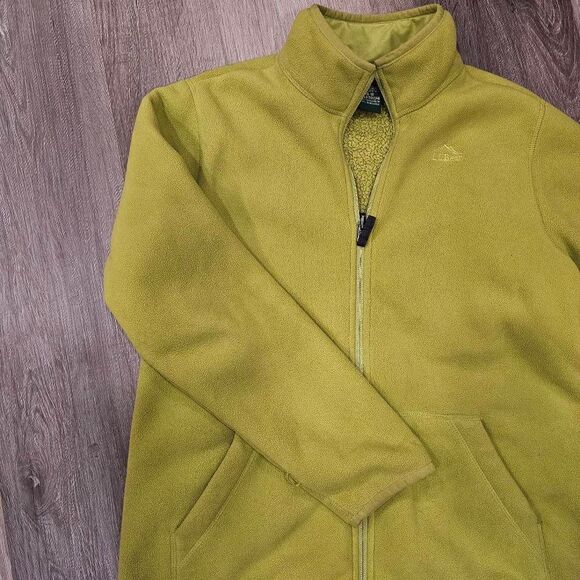 L.l.bean Youth Size XL 18 age zip up Jacket Fleece green - Picture 2 of 12